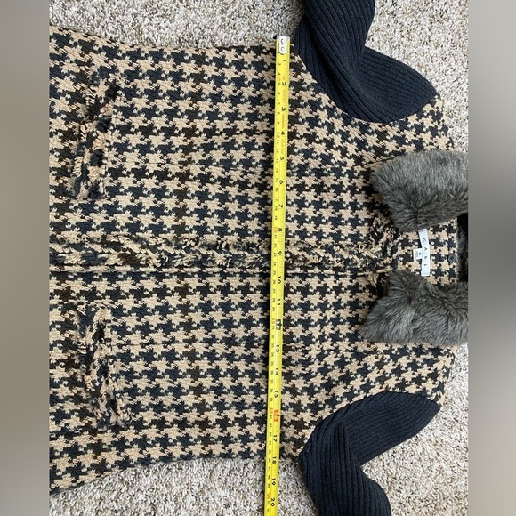 CABI Houndstooth Zip Tweed Sweater Career Academia Cardigan Blazer Jacket size 4 - Picture 6 of 15